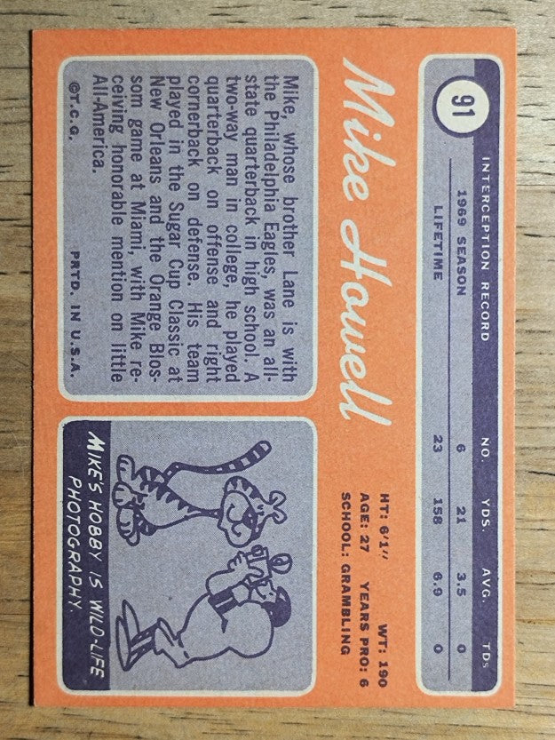 1970 Topps #91 Mike Howell RC (EXMT)