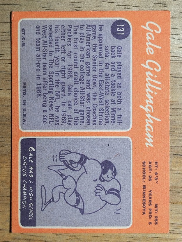 1970 Topps #131 Gale Gillingham RC (EX)