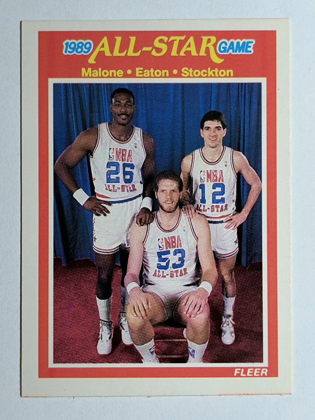 1989-90 Fleer #163 Karl Malone AS/John Stockton/Mark Eaton