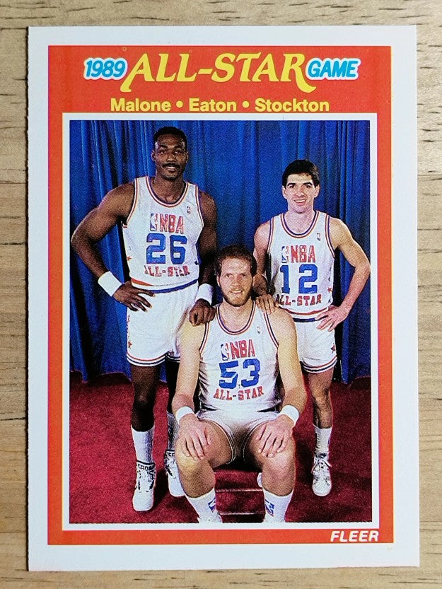 1989-90 Fleer #163 Karl Malone AS/John Stockton/Mark Eaton