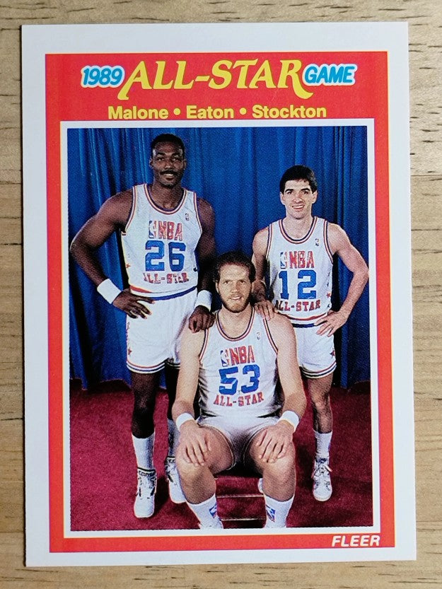 1989-90 Fleer #163 Karl Malone AS/John Stockton/Mark Eaton