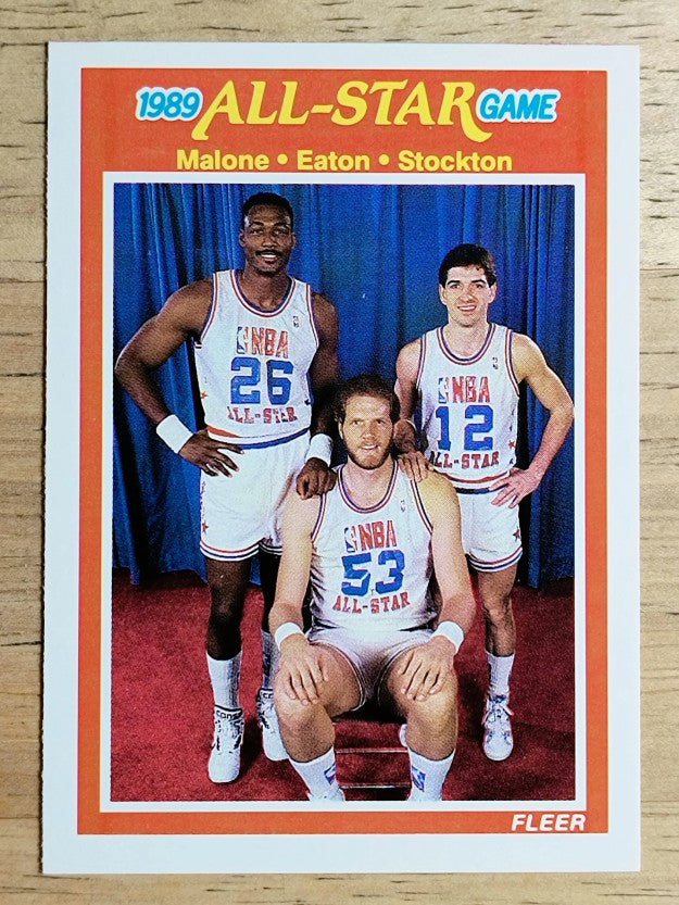 1989-90 Fleer #163 Karl Malone AS/John Stockton/Mark Eaton