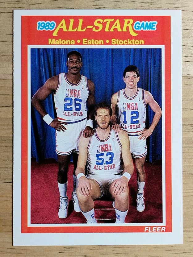 1989-90 Fleer #163 Karl Malone AS/John Stockton/Mark Eaton