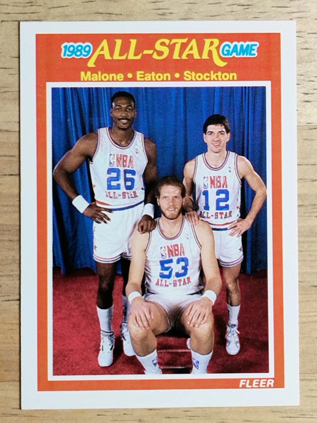 1989-90 Fleer #163 Karl Malone AS/John Stockton/Mark Eaton