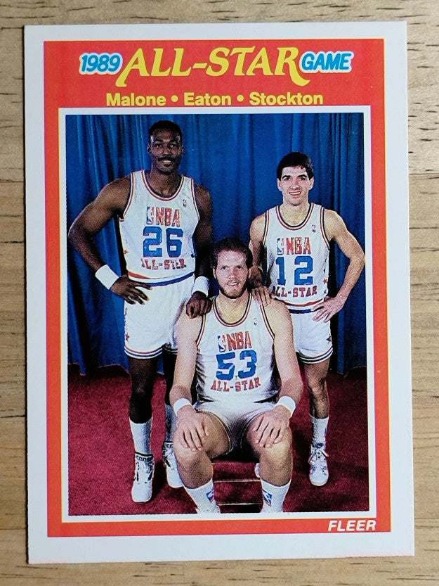 1989-90 Fleer #163 Karl Malone AS/John Stockton/Mark Eaton