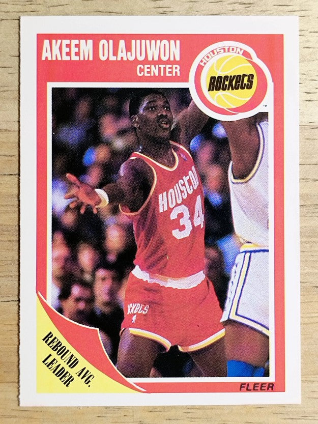 1989-90 Fleer #61 Hakeem Olajuwon