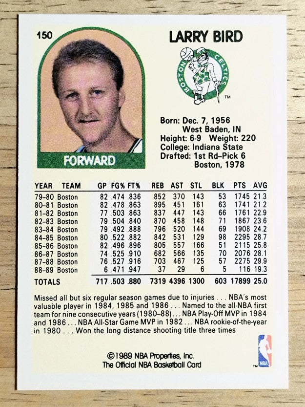 1989-90 Hoops #150 Larry Bird