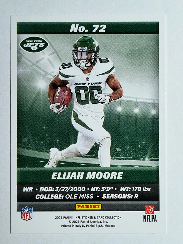 2021 Panini Stickers Cards #72 Elijah Moore