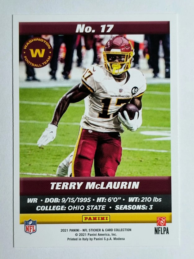2021 Panini Stickers Cards #17 Terry McLaurin