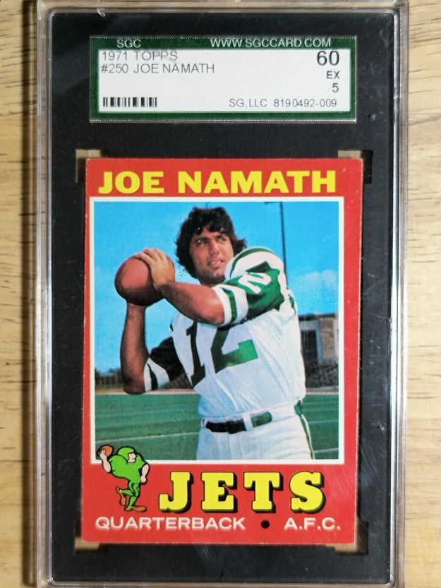 1971 Topps #250 Joe Namath (SGC 5 EX)