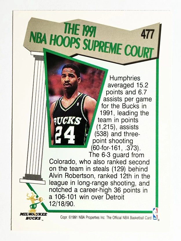 1991-92 Hoops #477 Jay Humphries SC