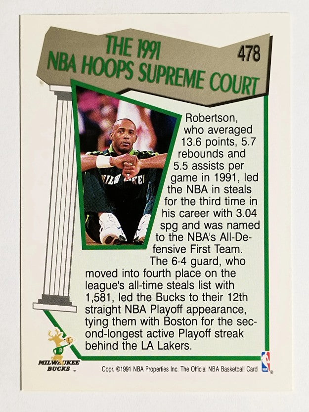 1991-92 Hoops #478 Alvin Robertson SC