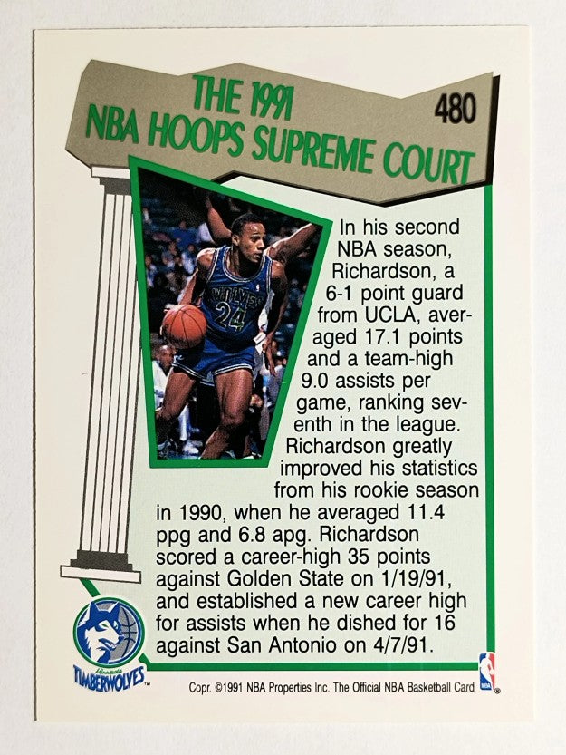 1991-92 Hoops #480 Pooh Richardson SC