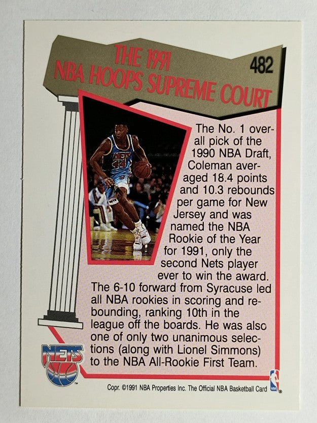 1991-92 Hoops #482 Derrick Coleman SC