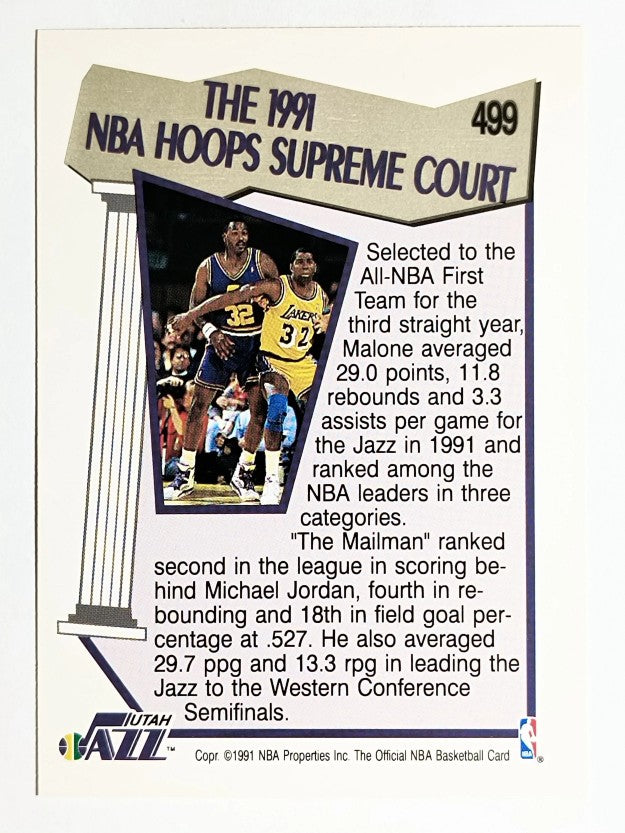 1991-92 Hoops #499 Karl Malone SC