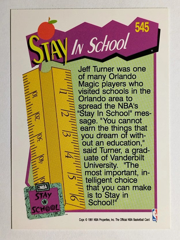 1991-92 Hoops #545 Jeff Turner SIS