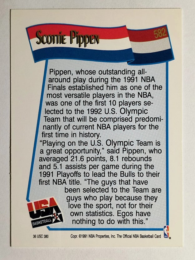1991-92 Hoops #582 Scottie Pippen USA