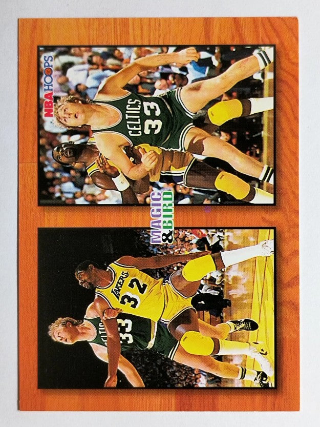 1993-94 Hoops #MB1 Magic Johnson/Larry Bird/Commemorative (EXMT)