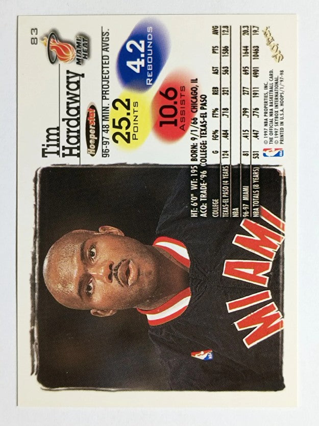 1997-98 Hoops #83 Tim Hardaway