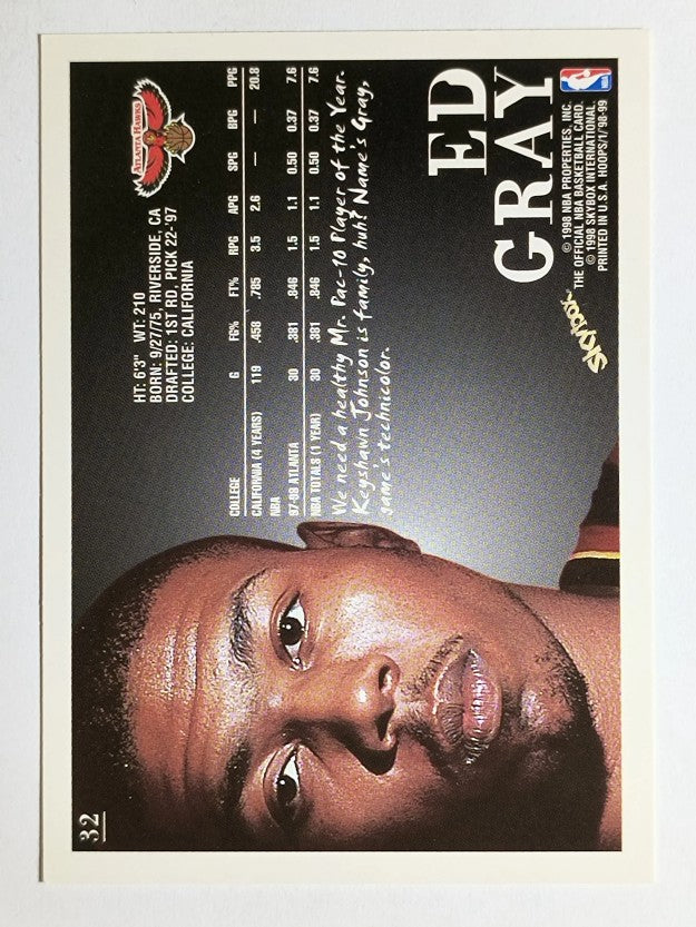 1998-99 Hoops #32 Ed Gray