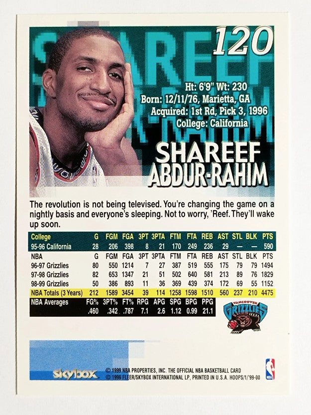 1999-00 Hoops #120 Shareef Abdur-Rahim