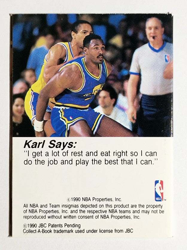 1990-91 Hoops CollectABooks #5 Karl Malone