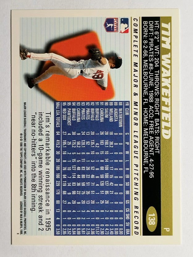 1996 Topps #138 Tim Wakefield