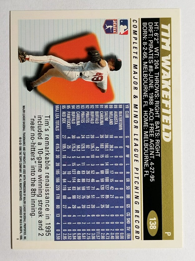 1996 Topps #138 Tim Wakefield