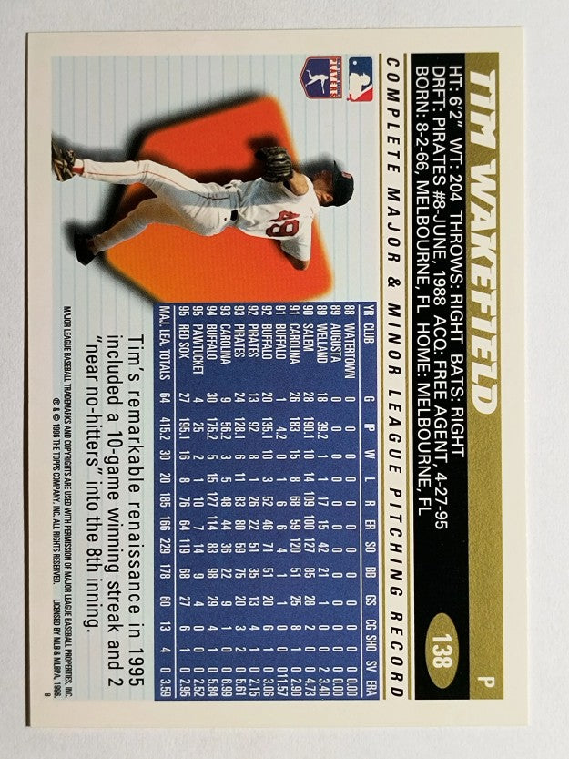 1996 Topps #138 Tim Wakefield