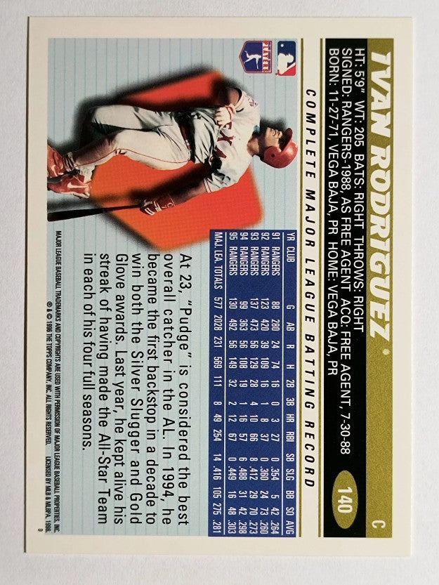 1996 Topps #140 Ivan Rodriguez