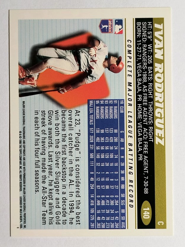 1996 Topps #140 Ivan Rodriguez