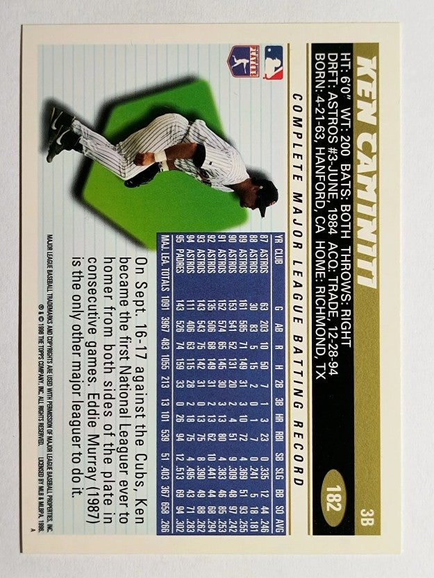 1996 Topps #182 Ken Caminiti