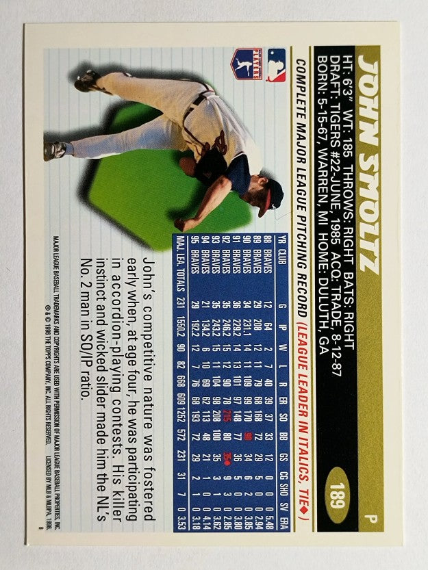 1996 Topps #189 John Smoltz
