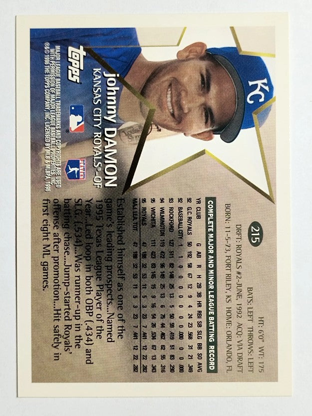 1996 Topps #215 Johnny Damon