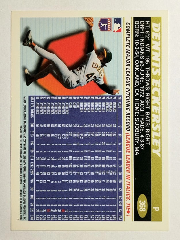 1996 Topps #368 Dennis Eckersley