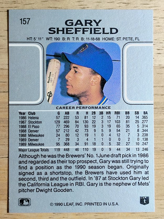 1990 Leaf #157 Gary Sheffield