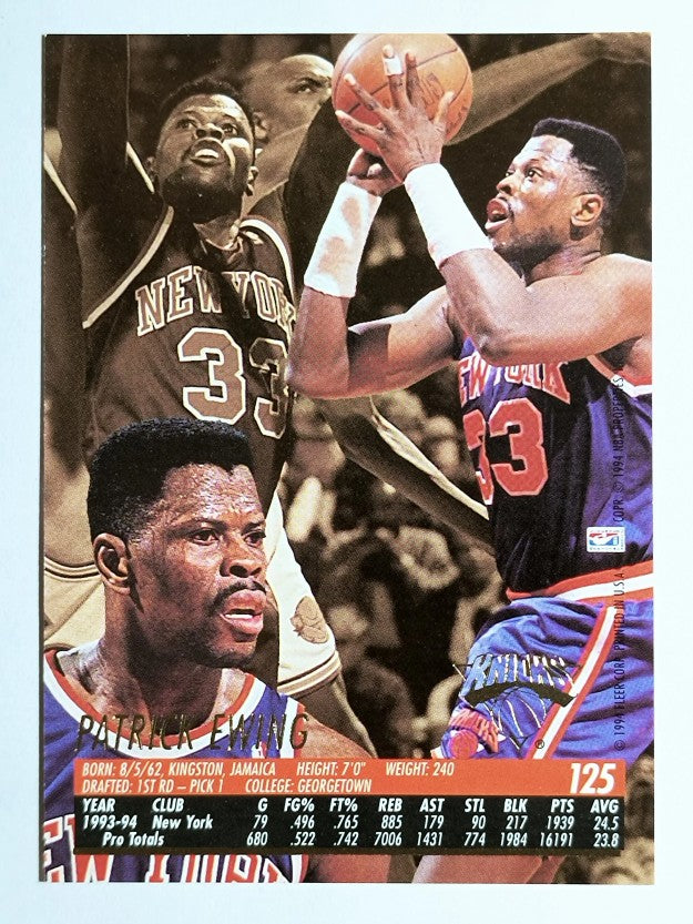 1994-95 Ultra #125 Patrick Ewing