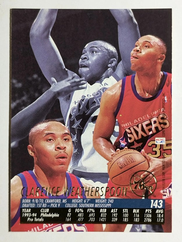 1994-95 Ultra #143 Clarence Weatherspoon