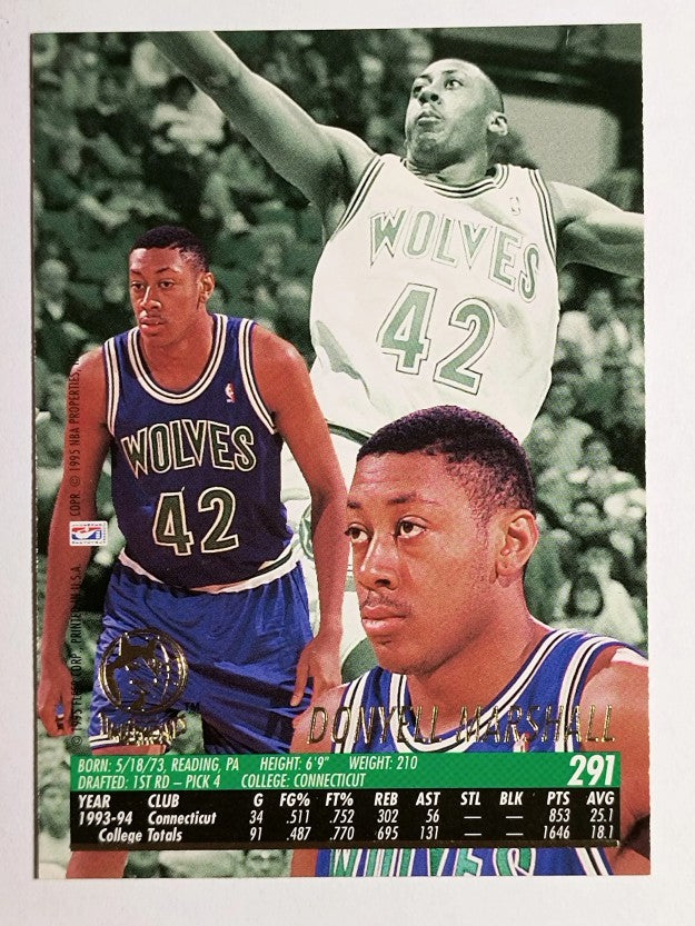 1994-95 Ultra #291 Donyell Marshall RC