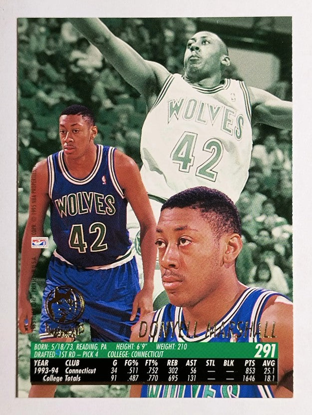 1994-95 Ultra #291 Donyell Marshall RC