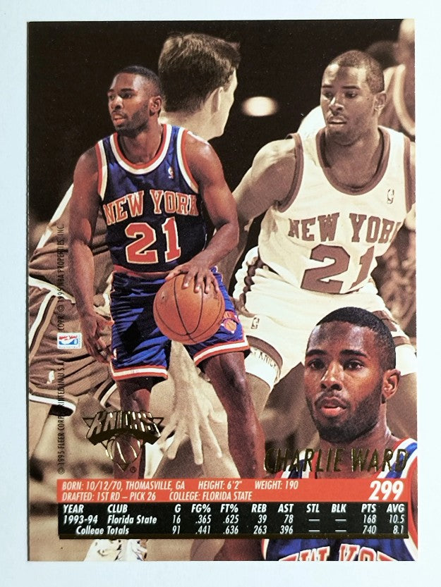 1994-95 Ultra #299 Charlie Ward RC