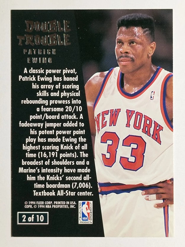 1994-95 Ultra Double Trouble #2 Patrick Ewing