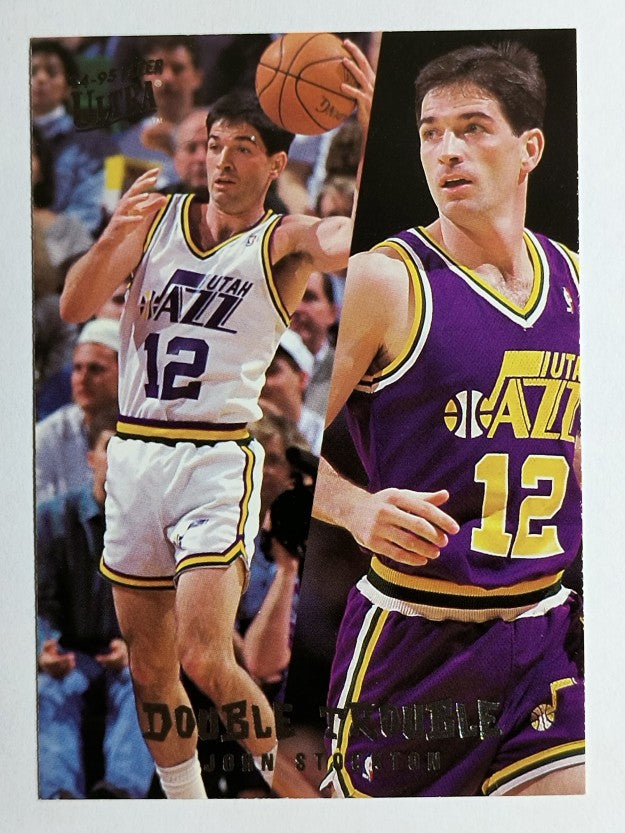 1994-95 Ultra Double Trouble #10 John Stockton (NM)