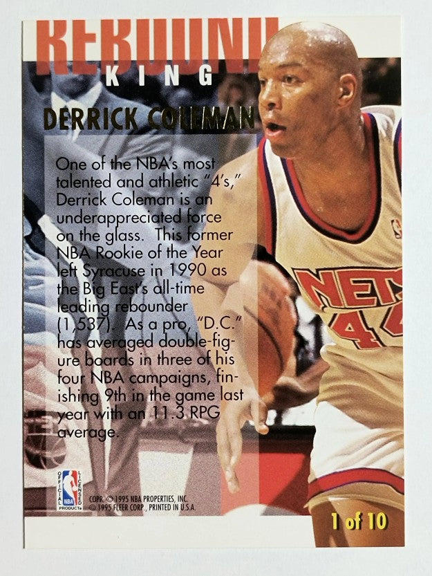 1994-95 Ultra Rebound Kings #1 Derrick Coleman