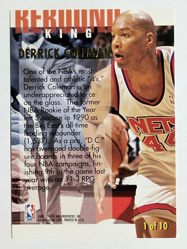 1994-95 Ultra Rebound Kings #1 Derrick Coleman