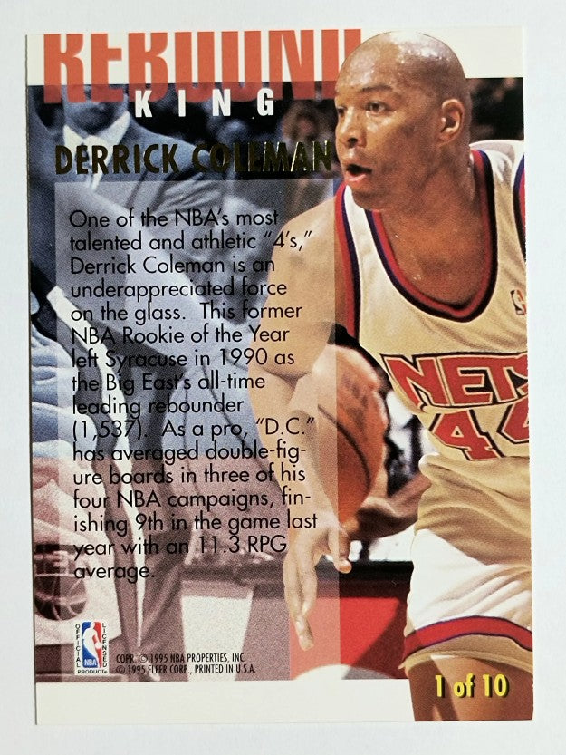 1994-95 Ultra Rebound Kings #1 Derrick Coleman