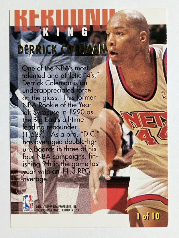 1994-95 Ultra Rebound Kings #1 Derrick Coleman
