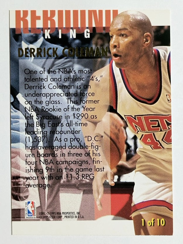 1994-95 Ultra Rebound Kings #1 Derrick Coleman