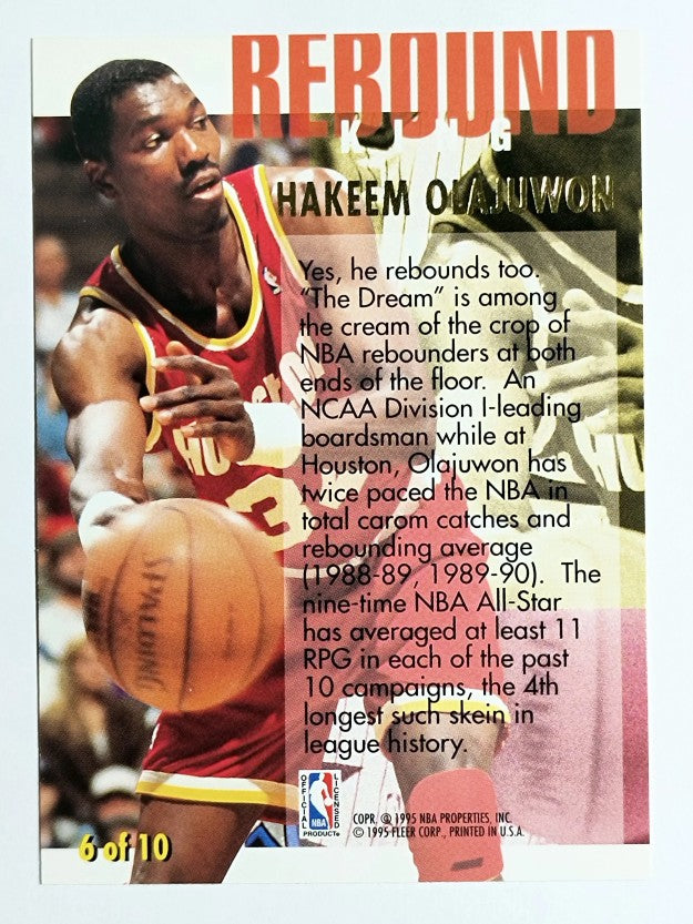 1994-95 Ultra Rebound Kings #6 Hakeem Olajuwon (NM)