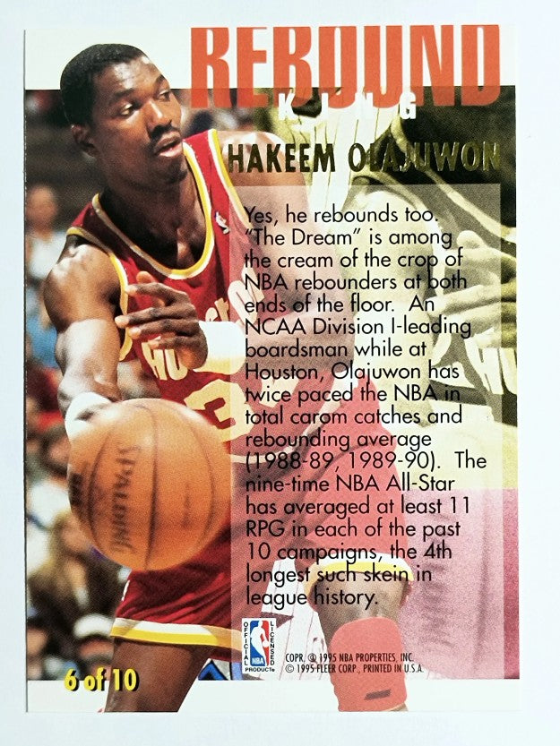 1994-95 Ultra Rebound Kings #6 Hakeem Olajuwon